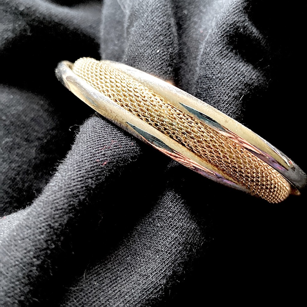 Silver/gold cuff bracelet
